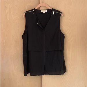 Michael Kors black zipper shirt